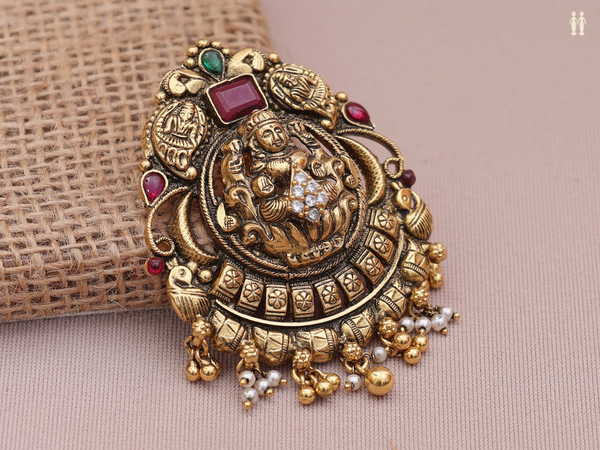 Antique Design Gold Plated Pure Silver Juda Pin