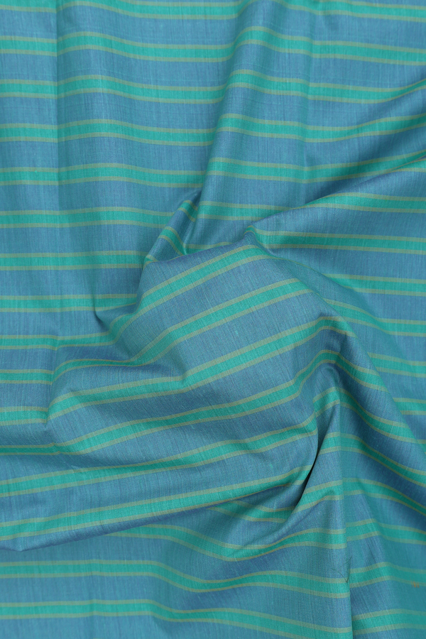 Apoorva Cotton Saree In Blue With Stripes Design
