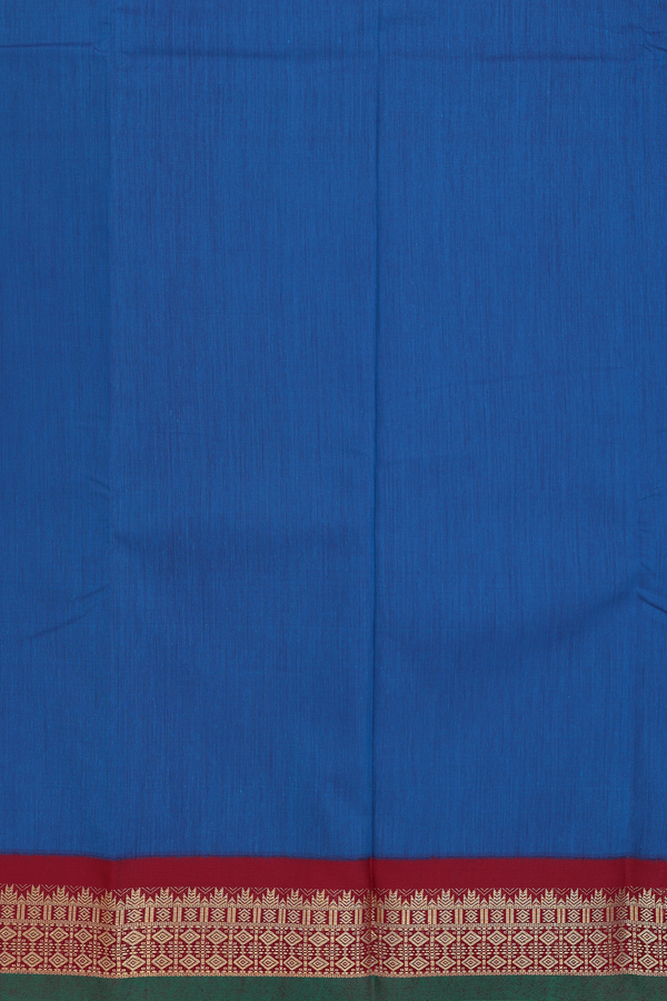 Apoorva Cotton Saree In Capri Blue With Contrast Border