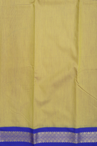 Apoorva Cotton Saree In Celery Yellow With Contrast Border