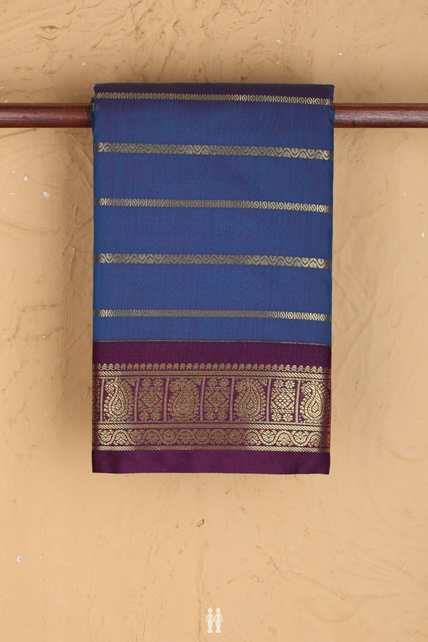 Apoorva Cotton Saree In Dual Tone With Stripes Design