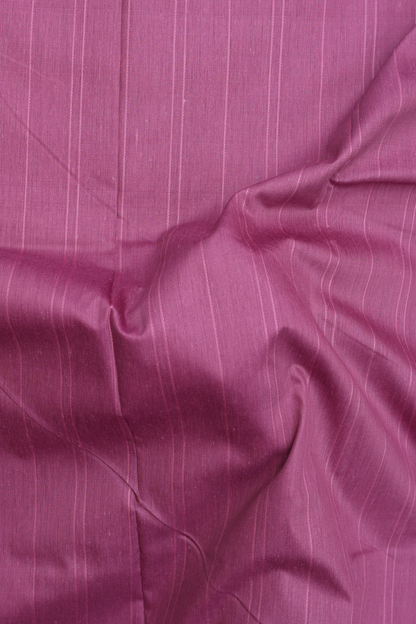 Apoorva Cotton Saree In Dusty Purple With Self Stripes Design