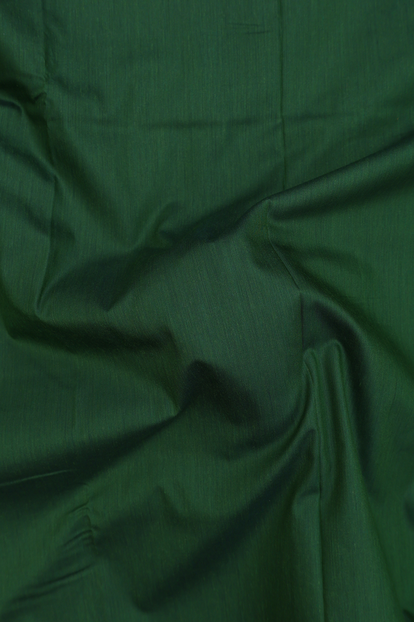 Apoorva Cotton Saree In Forest Green With Contrast Border