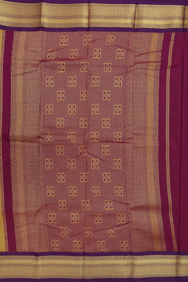 Apoorva Cotton Saree In Dual Tone With Zari Buttas