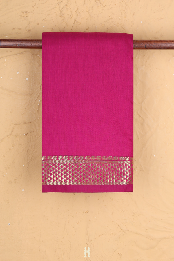 Apoorva Cotton Saree In Magenta With Zari Border