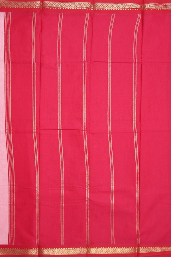 Apoorva Cotton Saree In Pink With Contrast Border