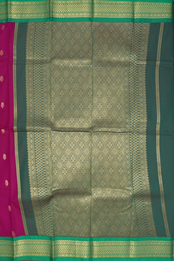 Apoorva Cotton Saree In Plum Purple With Floral Buttas