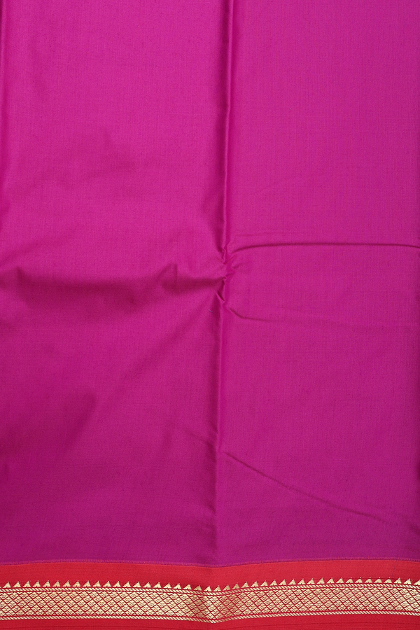 Apoorva Cotton Saree In Purple Rose With Contrast Border