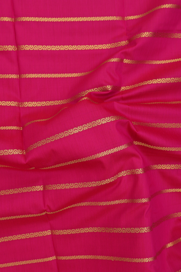 Apoorva Cotton Saree In Rani Pink With Stripes Design