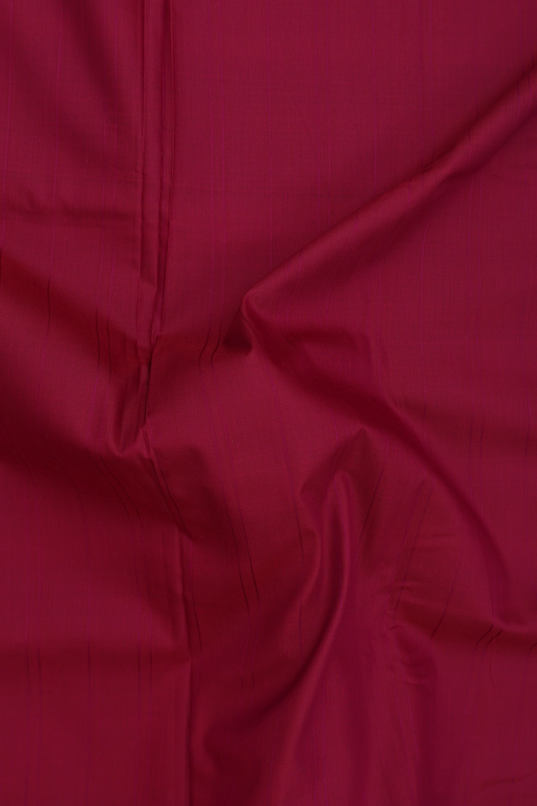 Apoorva Cotton Saree In Red With Self Stripes Design