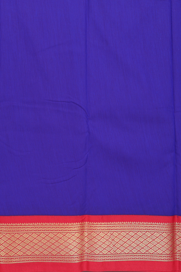 Apoorva Cotton Saree In Royal Blue With Floral Buttas