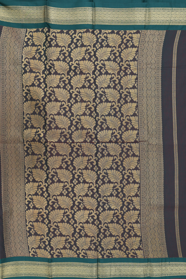 Apoorva Cotton Saree In Saffron Yellow With Stripes Design