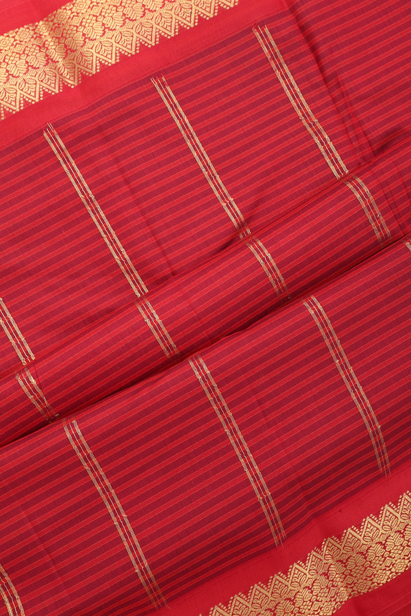 Apoorva Cotton Saree In Shades Of Green Stripes Design