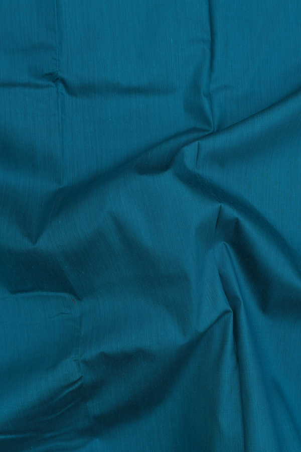 Apoorva Cotton Saree In Teal Green With Contrast Border