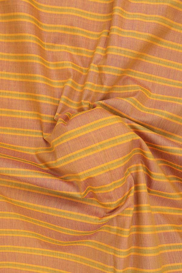Apoorva Cotton Saree In Yellow With Stripes Design