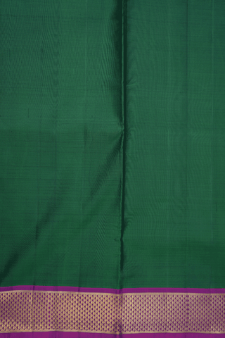 Arai Maadam Border Emerald Green Nine Yards Silk Saree