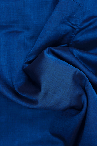 Arai Maadam Border Marlin Blue Nine Yards Silk Cotton Saree