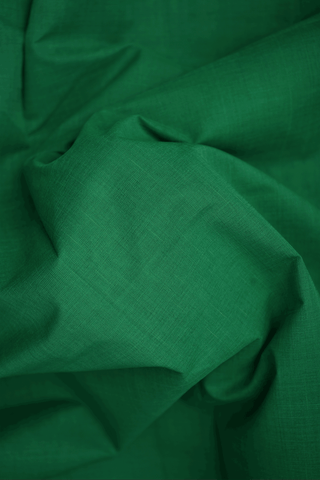 Arai Maadam Border Plain Bold Green Mangalagiri Cotton Saree