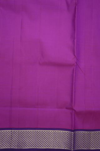 Arai Maadam Border Plain Purple Rose Nine Yards Silk Saree