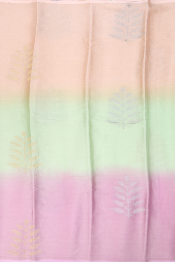 Mysore Silk Saree In Multicolor With Stripes Design