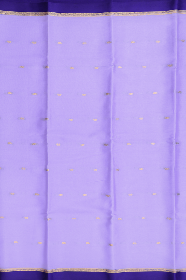 Mysore Silk Saree In Light Purple With Zari Buttas