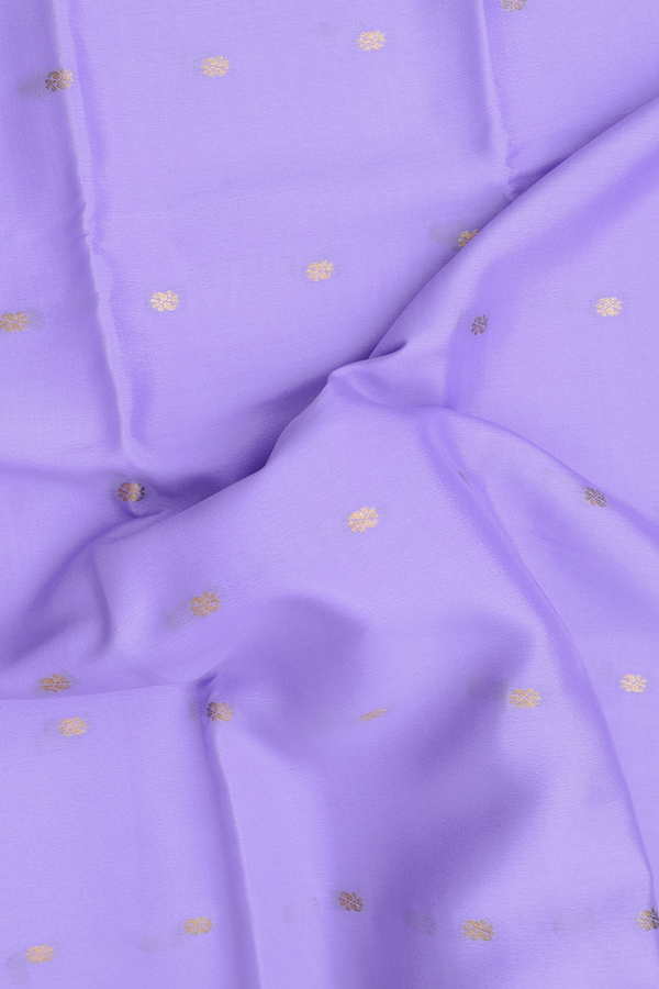 Mysore Silk Saree In Light Purple With Zari Buttas