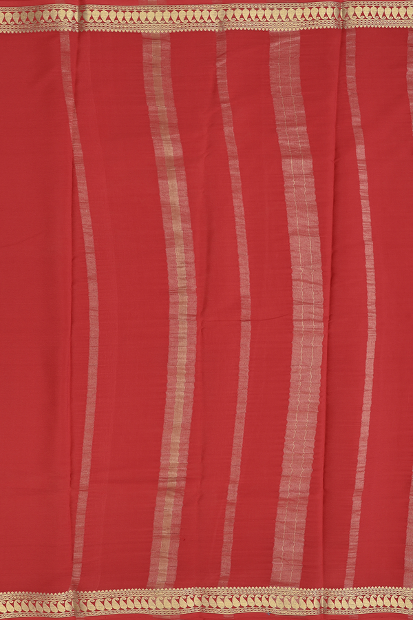 Mysore Silk Saree In Khaki With Contrast Border