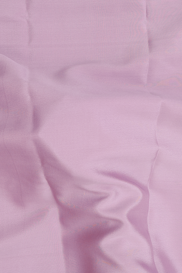 Mysore Silk Saree In Dusty Lavender With Contrast Border
