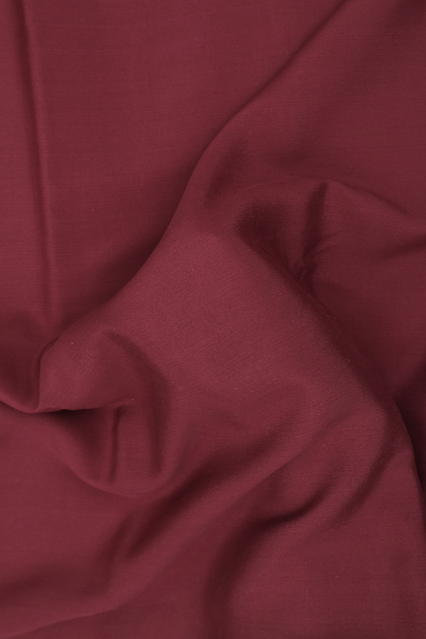 Mysore Silk Saree In Burgundy Red With Zari Border