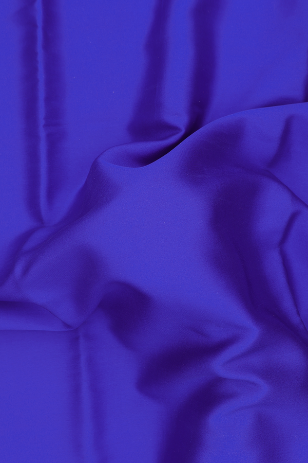 Mysore Silk Saree In Indigo Blue With Zari Border