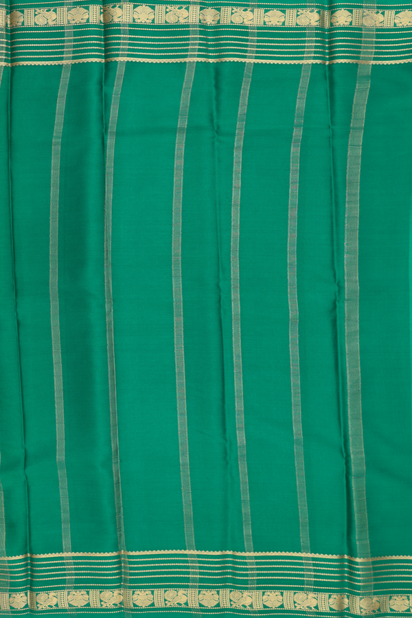 Mysore Silk Saree In Grape Purple With Contrast Border