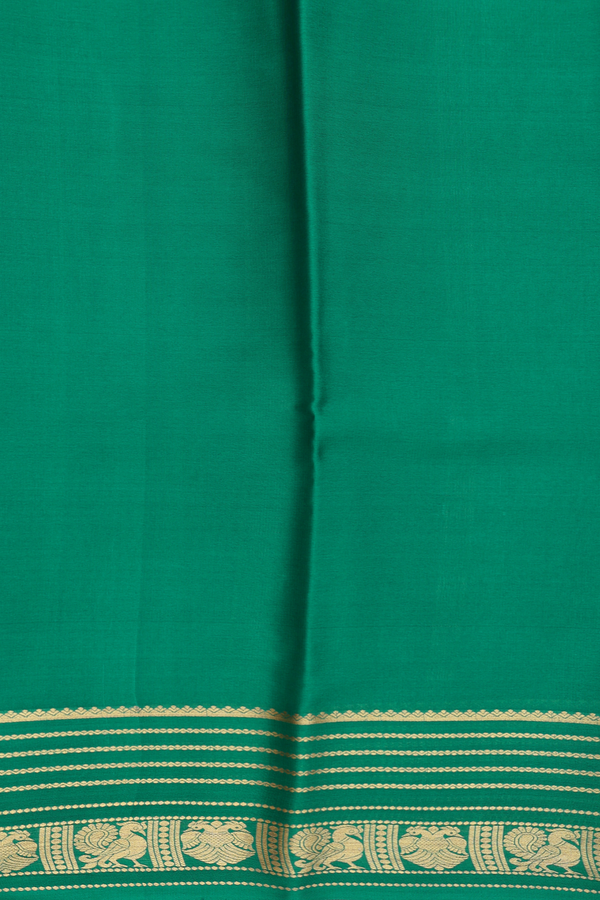 Mysore Silk Saree In Grape Purple With Contrast Border
