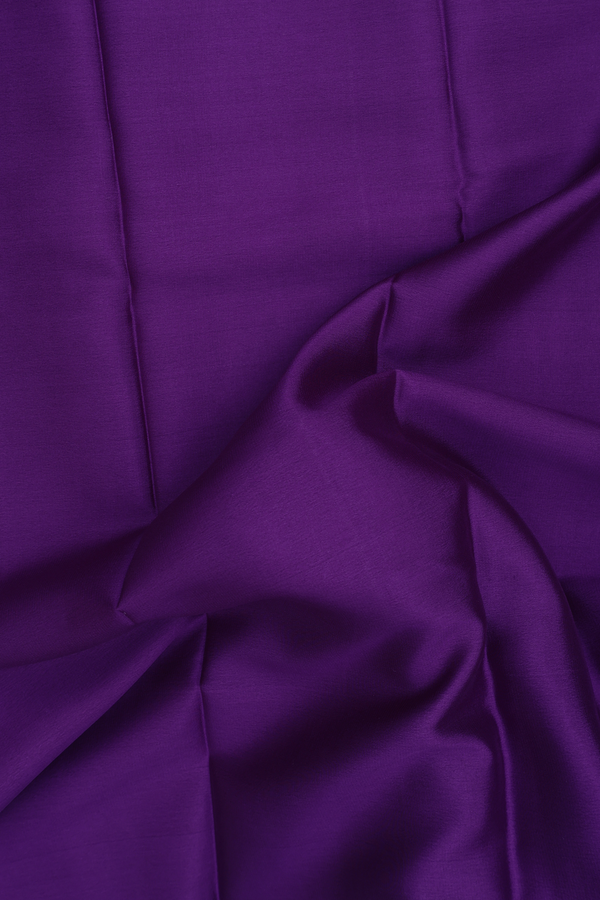 Mysore Silk Saree In Grape Purple With Contrast Border