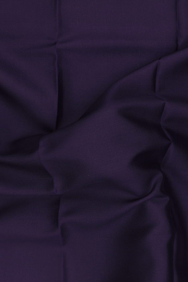 Mysore Silk Saree In Deep Purple With Contrast Border