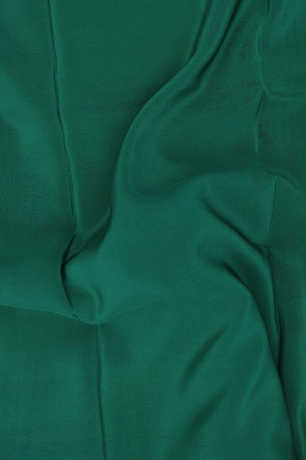 Mysore Silk Saree In Emerald Green With Zari Border