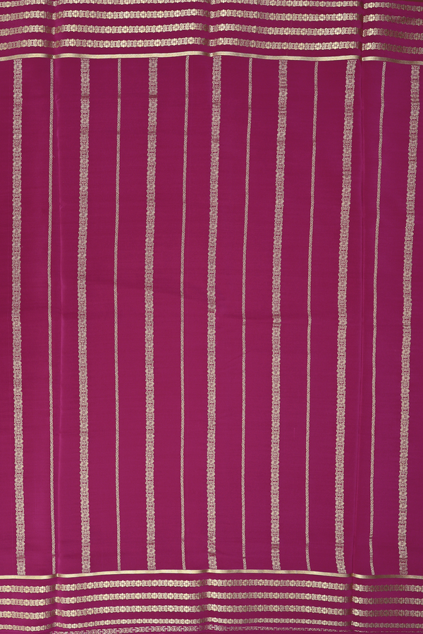 Mysore Silk Saree In Berry Purple With Zari Border
