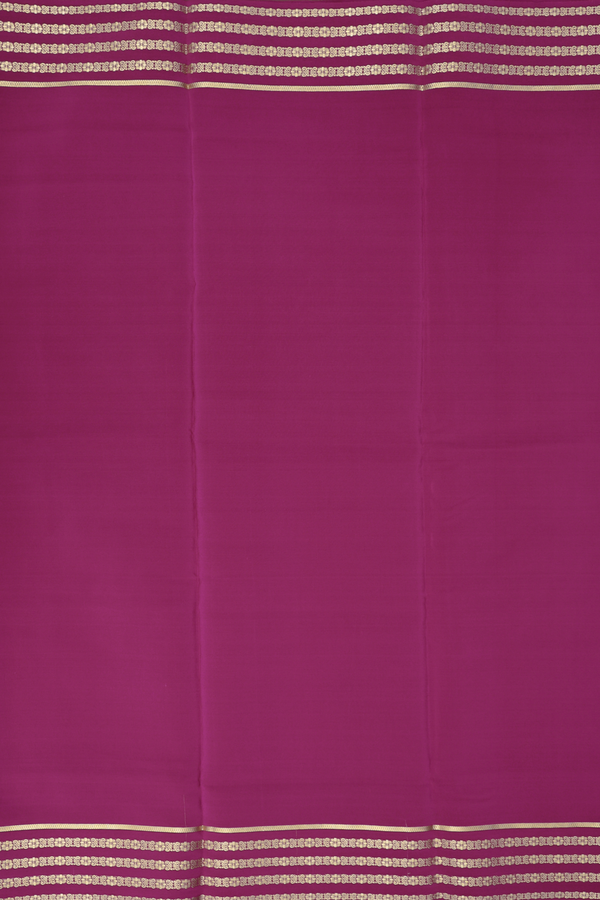 Mysore Silk Saree In Berry Purple With Zari Border