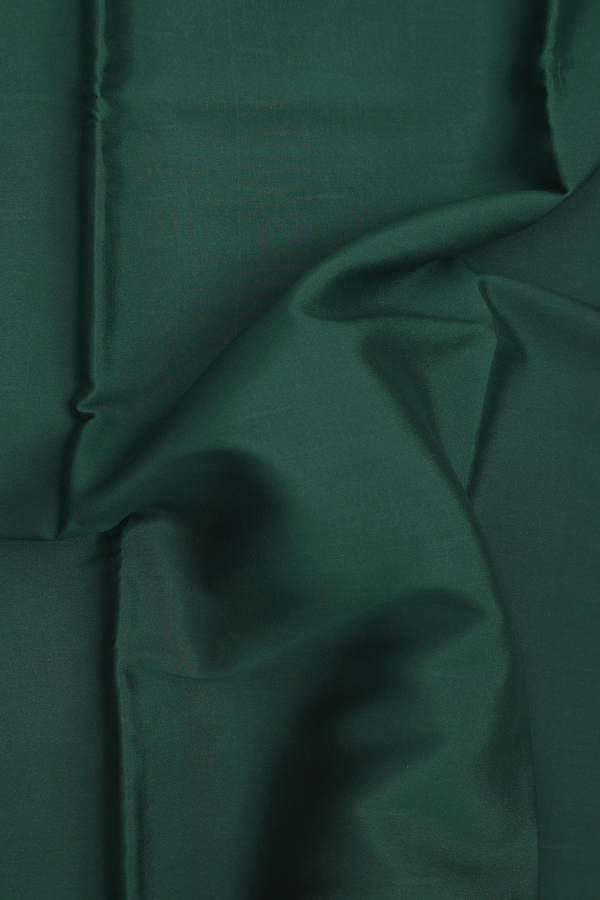 Mysore Silk Saree In Dark Green With Contrast Border