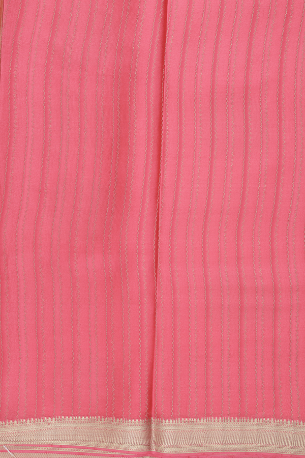 Mysore Silk Saree In Peach With Circle Motifs