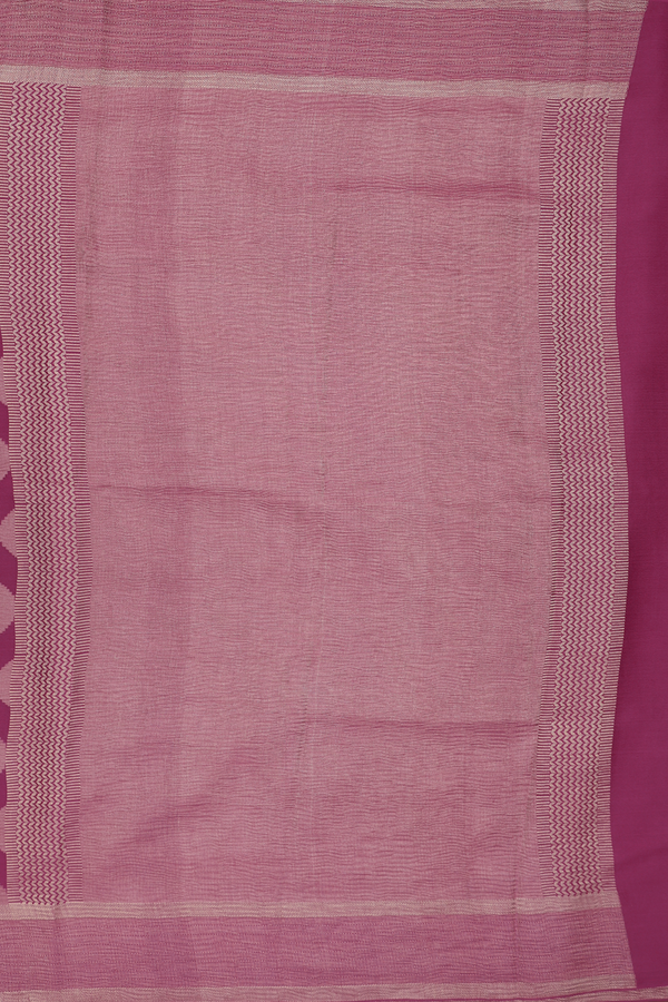 Mysore Silk Saree In Mulberry With Ogee Design
