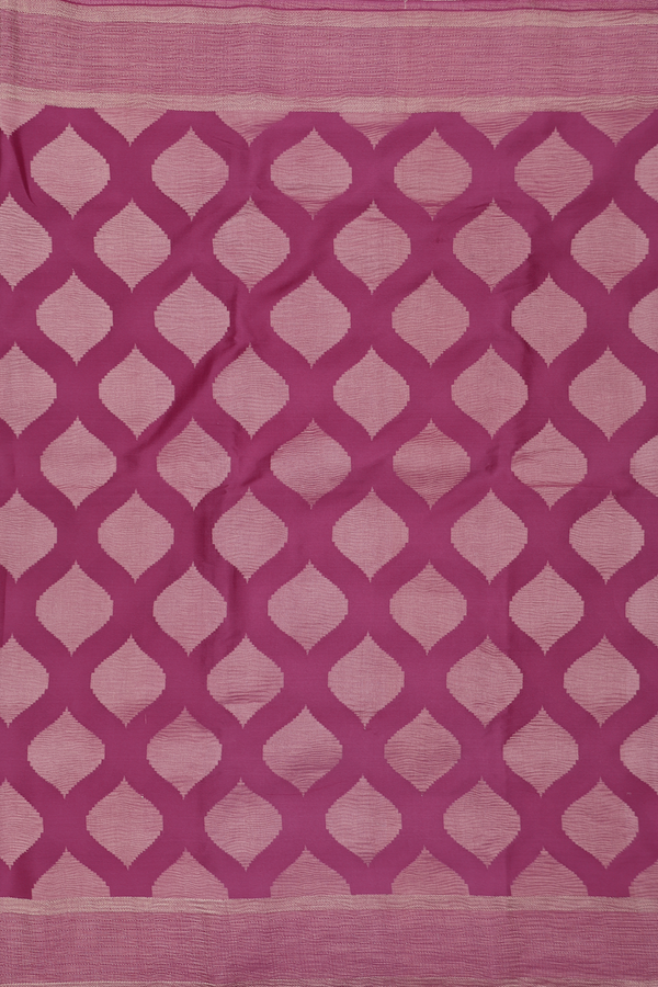 Mysore Silk Saree In Mulberry With Ogee Design