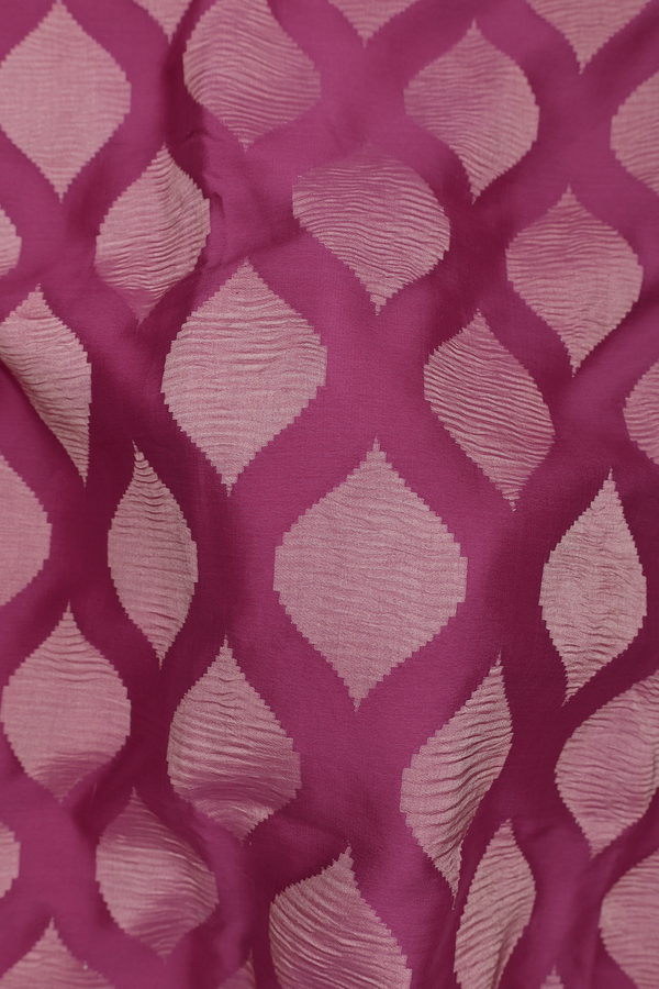 Mysore Silk Saree In Mulberry With Ogee Design