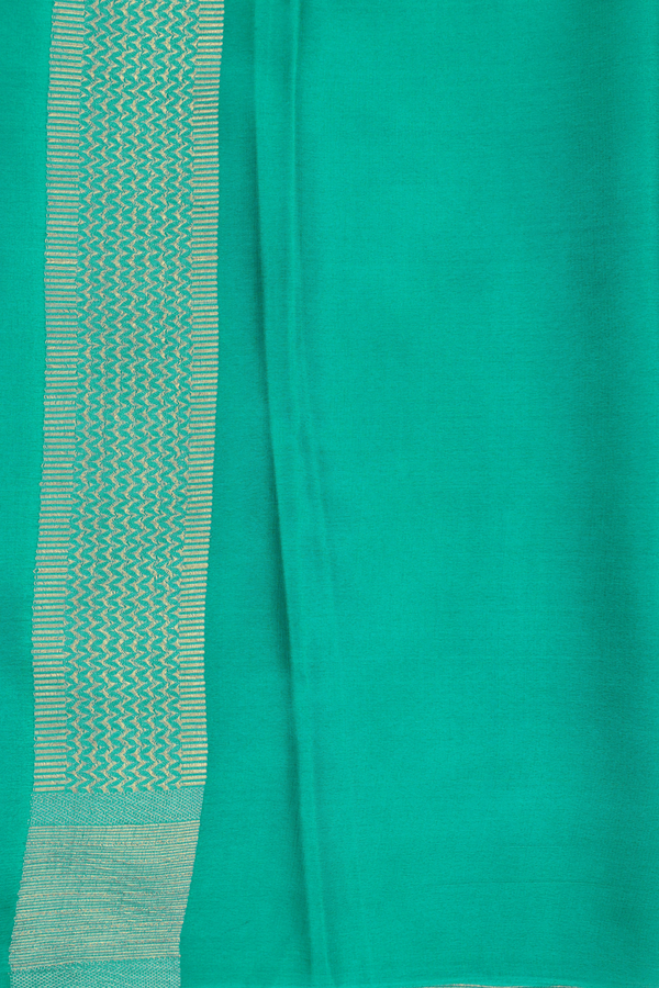 Mysore Silk Saree In Green With Ogee Design