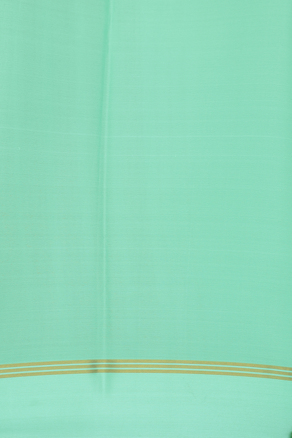 Mysore Silk Saree In Mint Green With Stripes Design