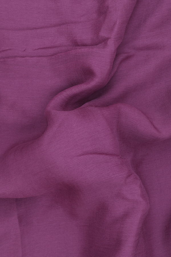 Chiffon Saree In Dusty Purple With Contrast Border