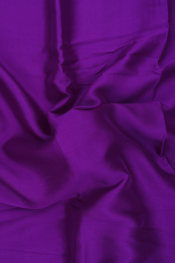 Chiffon Saree In Purple With Contrast Border