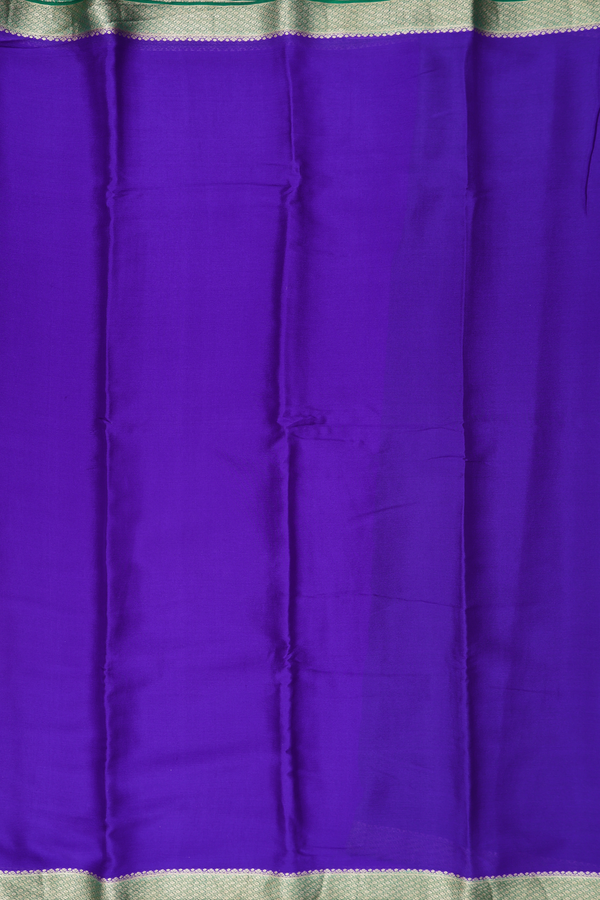 Chiffon Saree In Royal Purple With Contrast Border