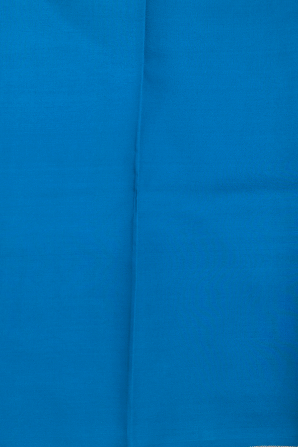 Mysore Silk Saree In Cobalt Blue With Zari Border