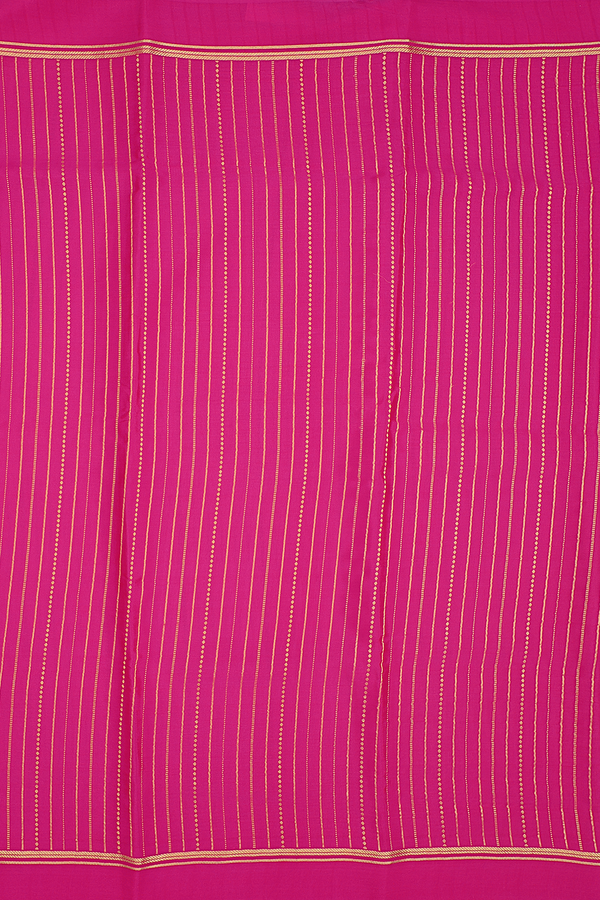 Mysore Silk Saree In Magenta With Stripes Design