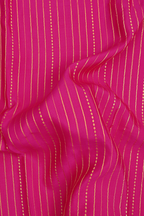 Mysore Silk Saree In Magenta With Stripes Design
